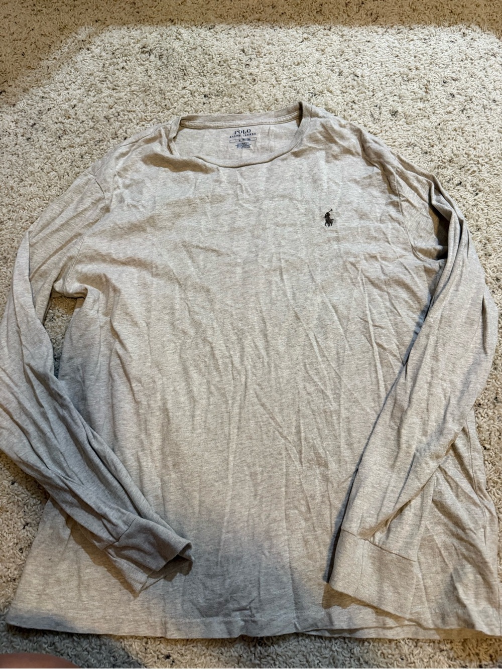 Polo by Ralph Lauren Light Gray Long Sleeve Crewneck Tee